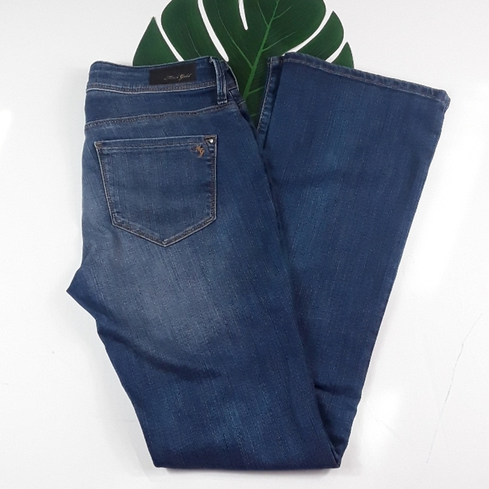 MAVI GOLD. Ashley Mid-Rise Bootcut Jeans.